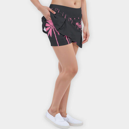 Pink Palm Pocket Skirt