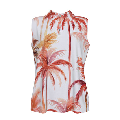 Orange Palm Sleeveless