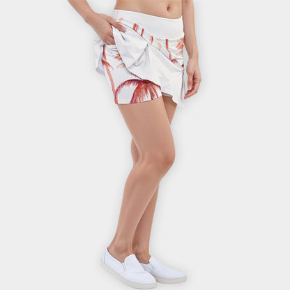 Orange Palm Pocket Skirt