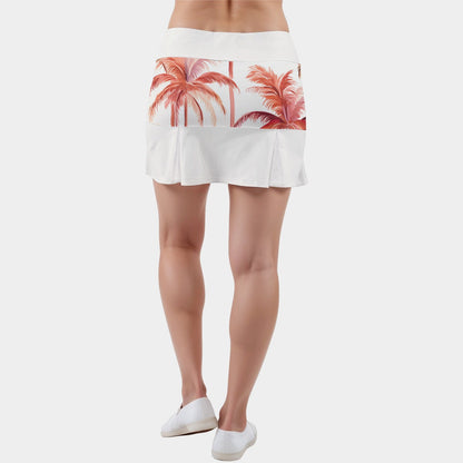 Orange Palm Pocket Skirt